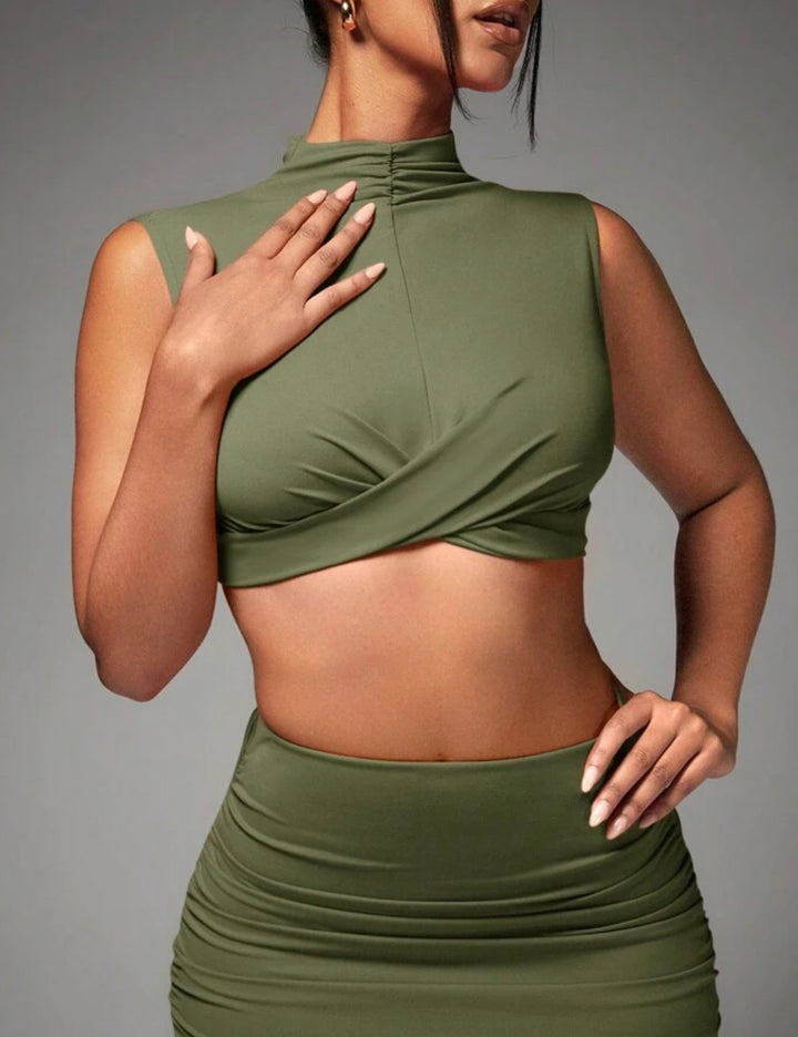 Shein összeállítás, khaki
