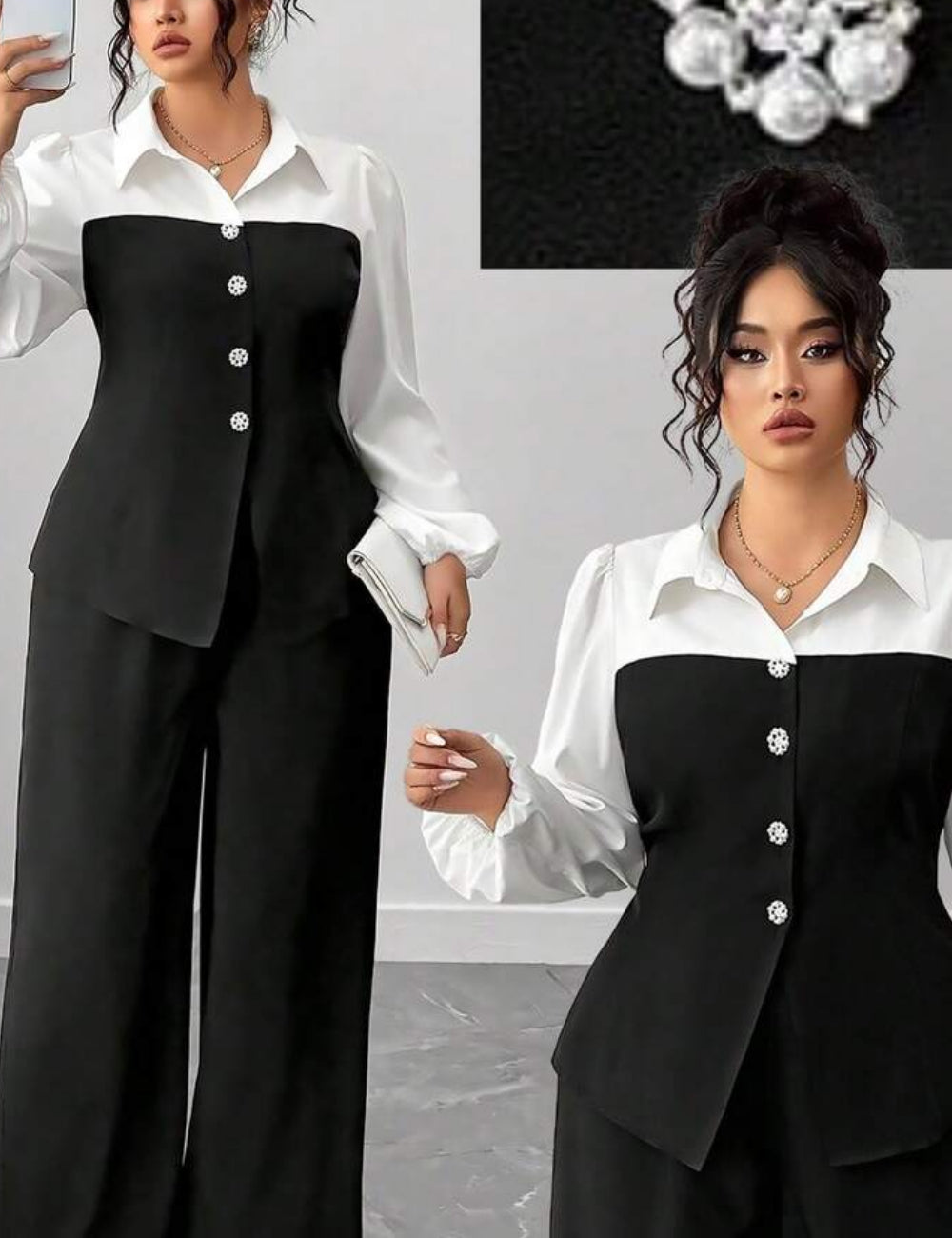 Shein Curve+ jumpsuit, mixed colours