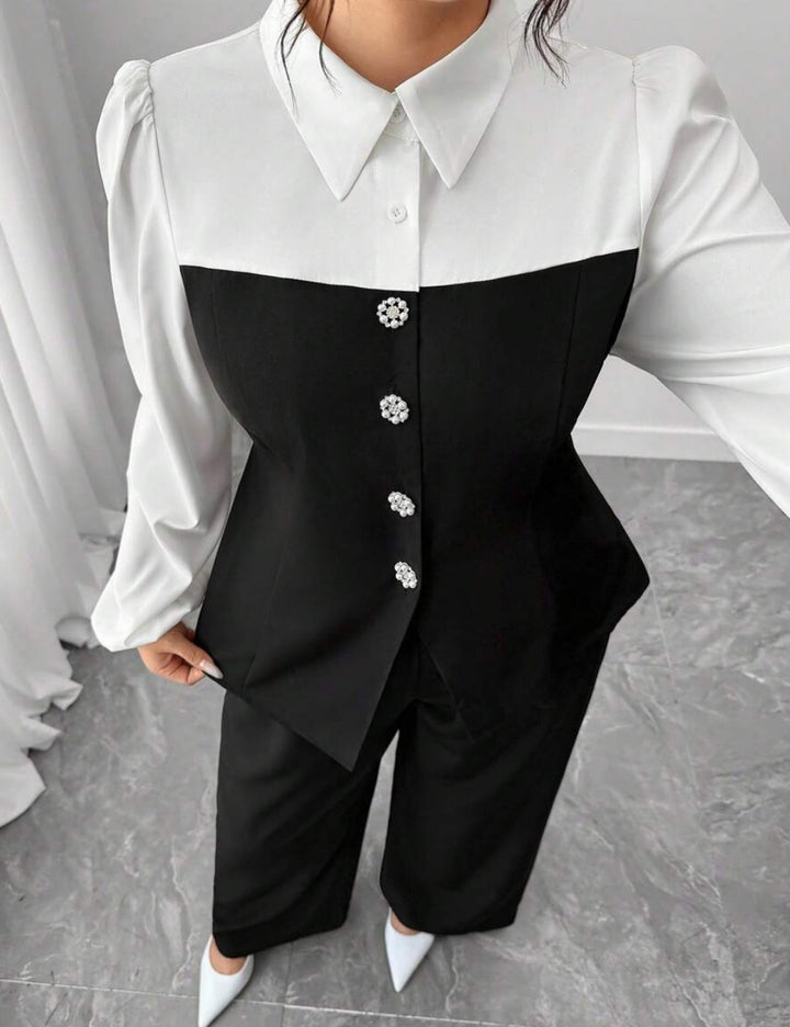 Shein Curve+ jumpsuit, mixed colours