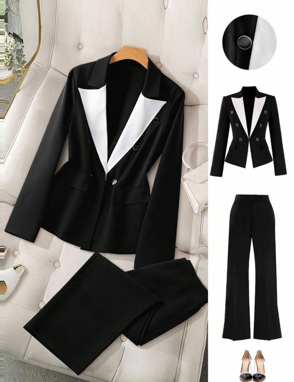 Shein Curve+ szett, fekete