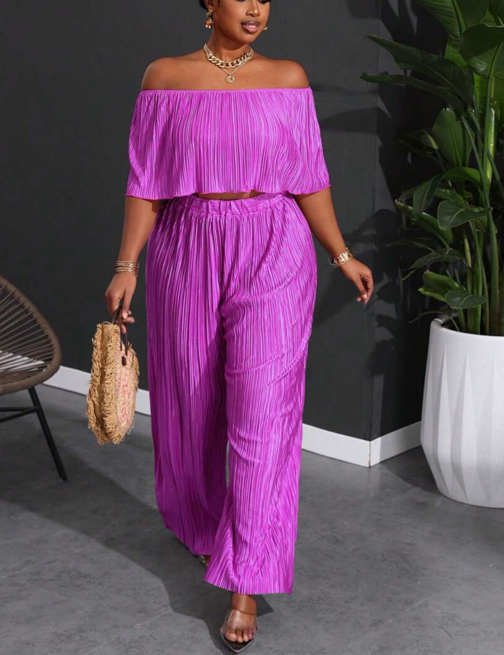 Shein Curve+ rózsaszín szett