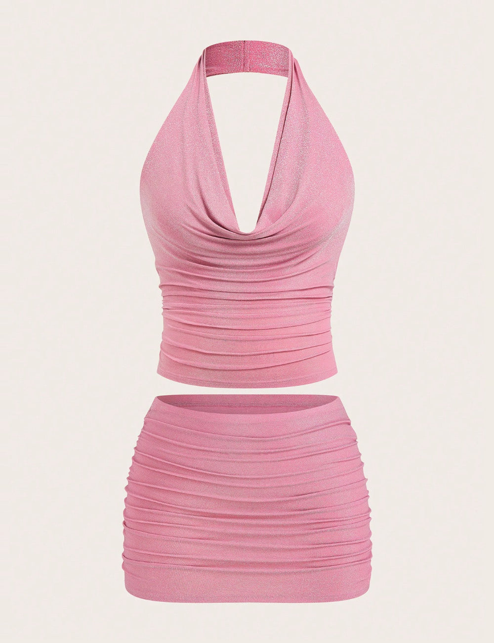 Shein Curve+ jumpsuit, pink