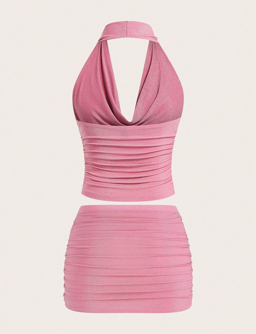 Shein Curve+ jumpsuit, pink