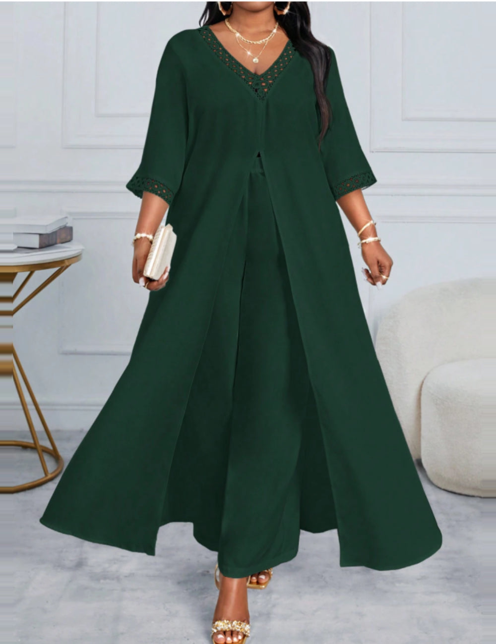 Shein Curve+ jumpsuit, zöld