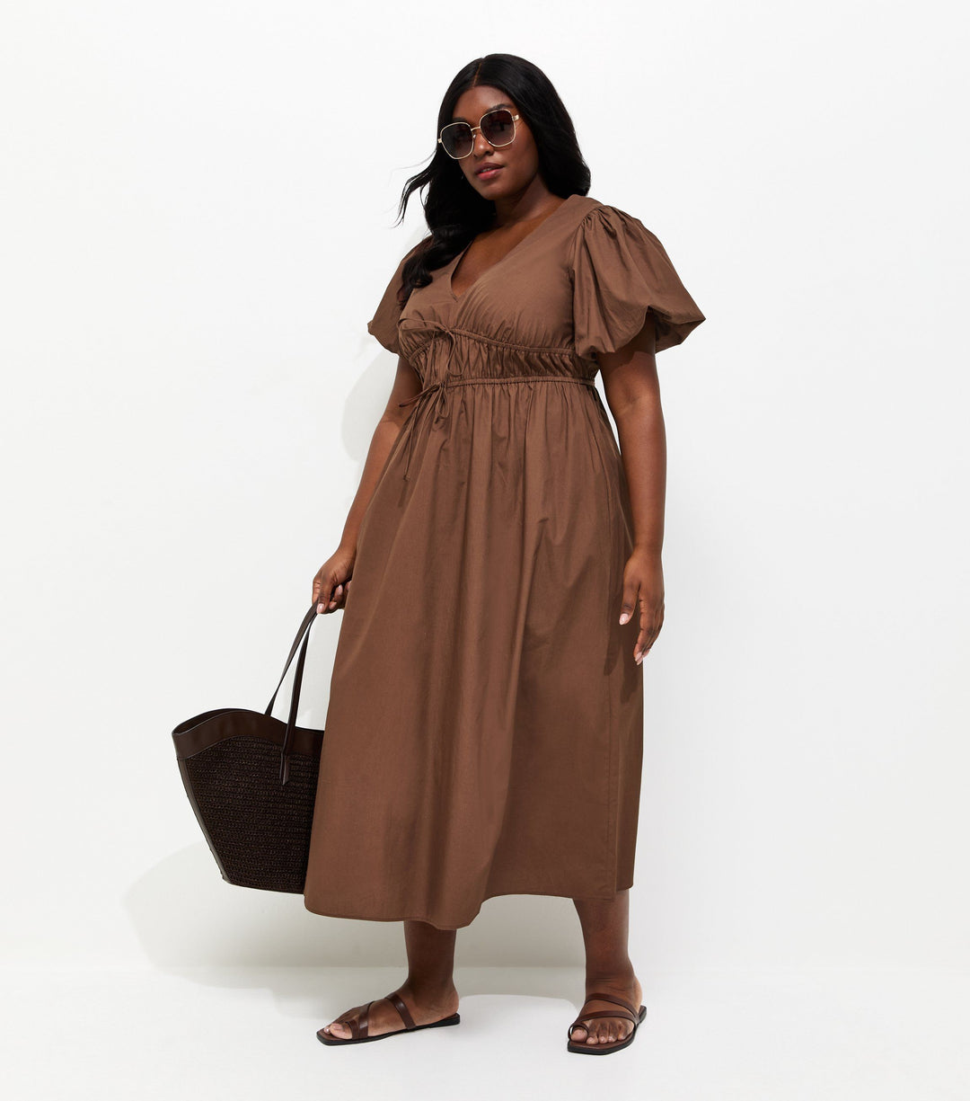 Rochie maxi NEW LOOK, maro