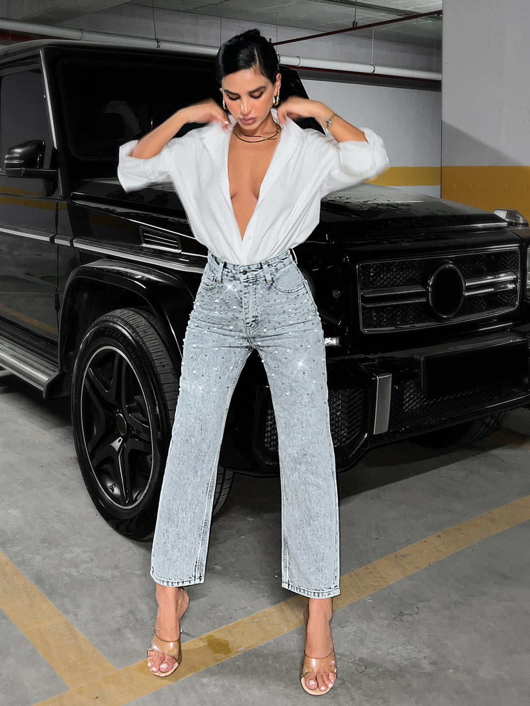 Jeans SHEIN, albastru