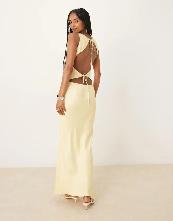 Rochie maxi ASOS, galben