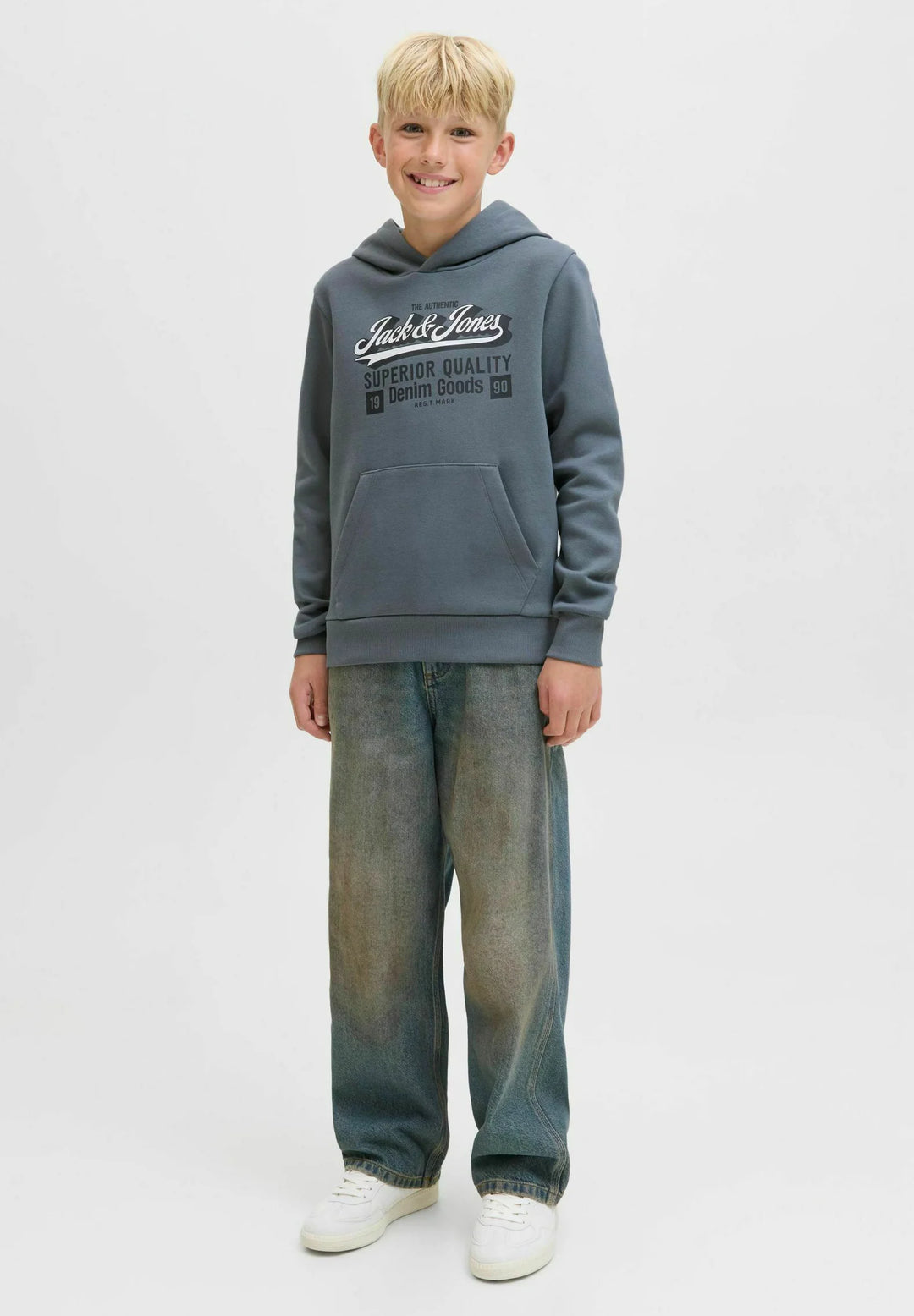 Kapucnis pulóver JACK&JONES, kék