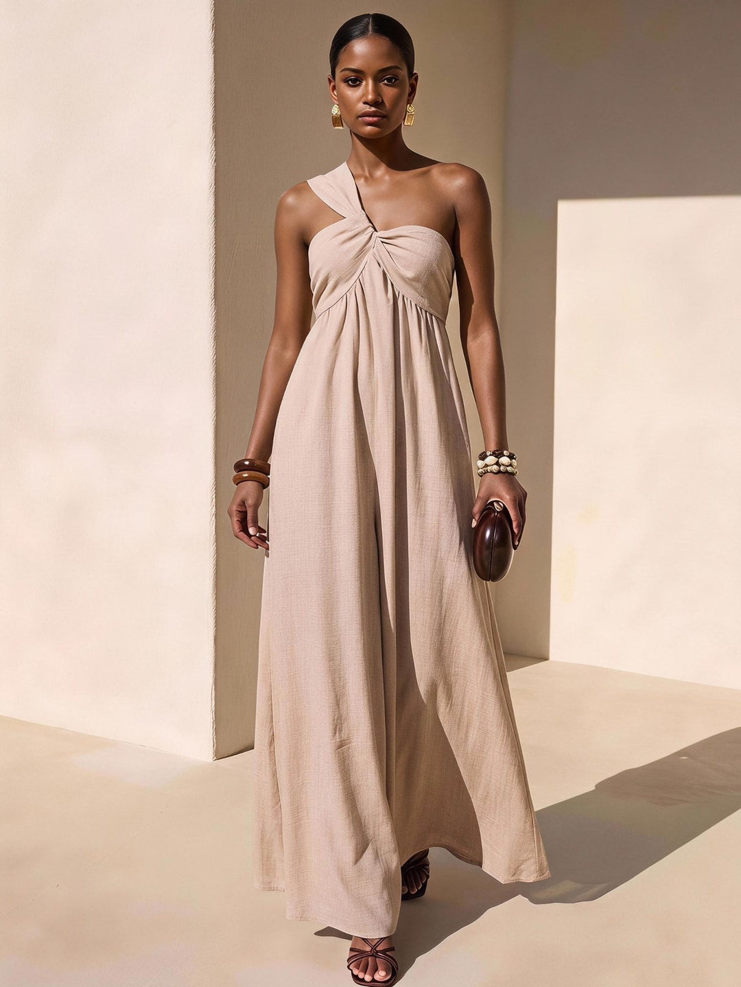 Rochie maxi SHEIN, bej