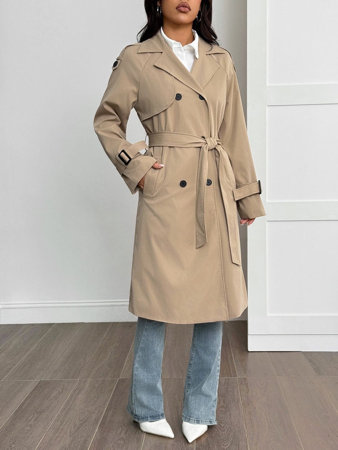 Trench SHEIN, kaki