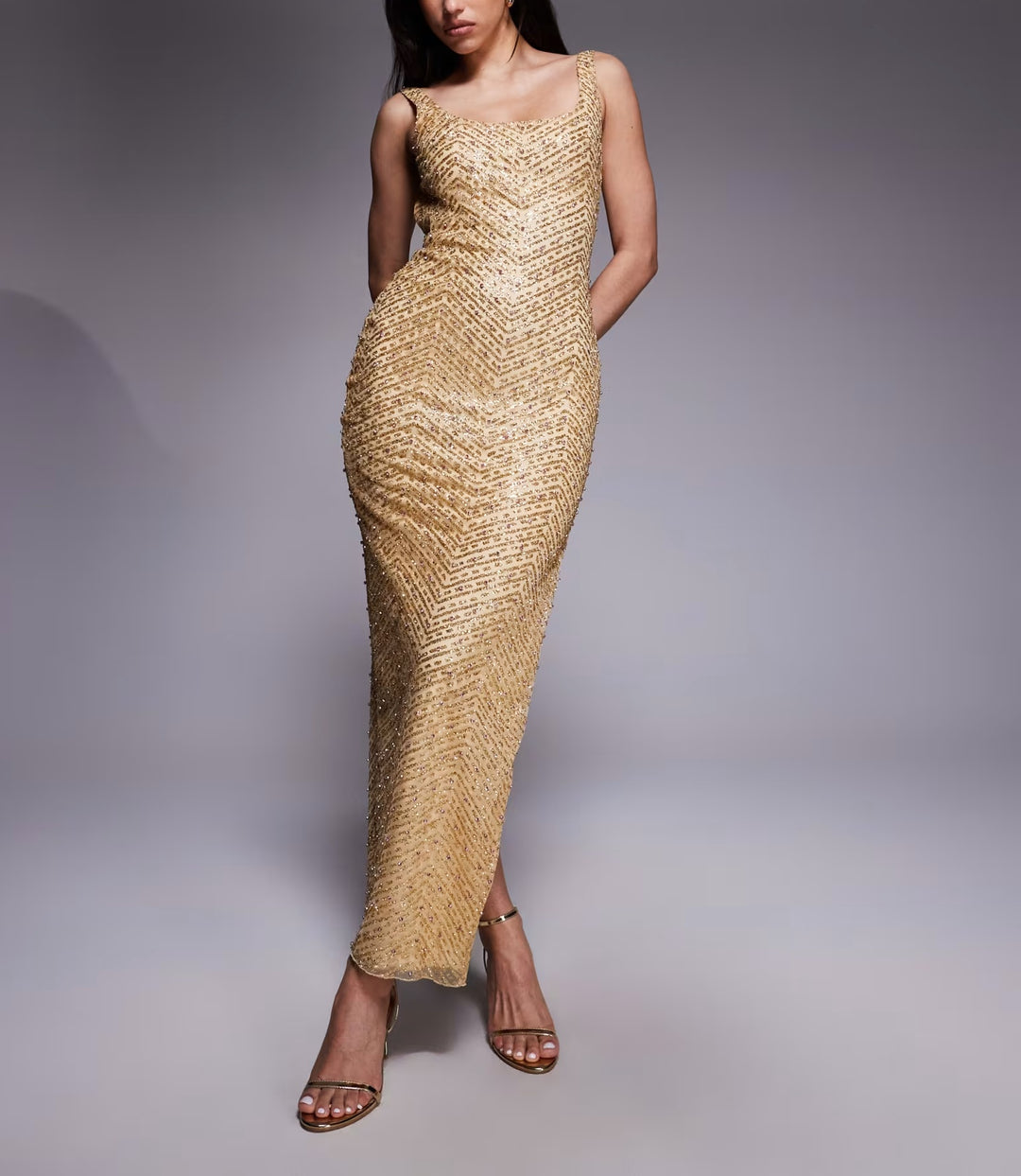 Rochie de ocazie OH POLLY, auriu