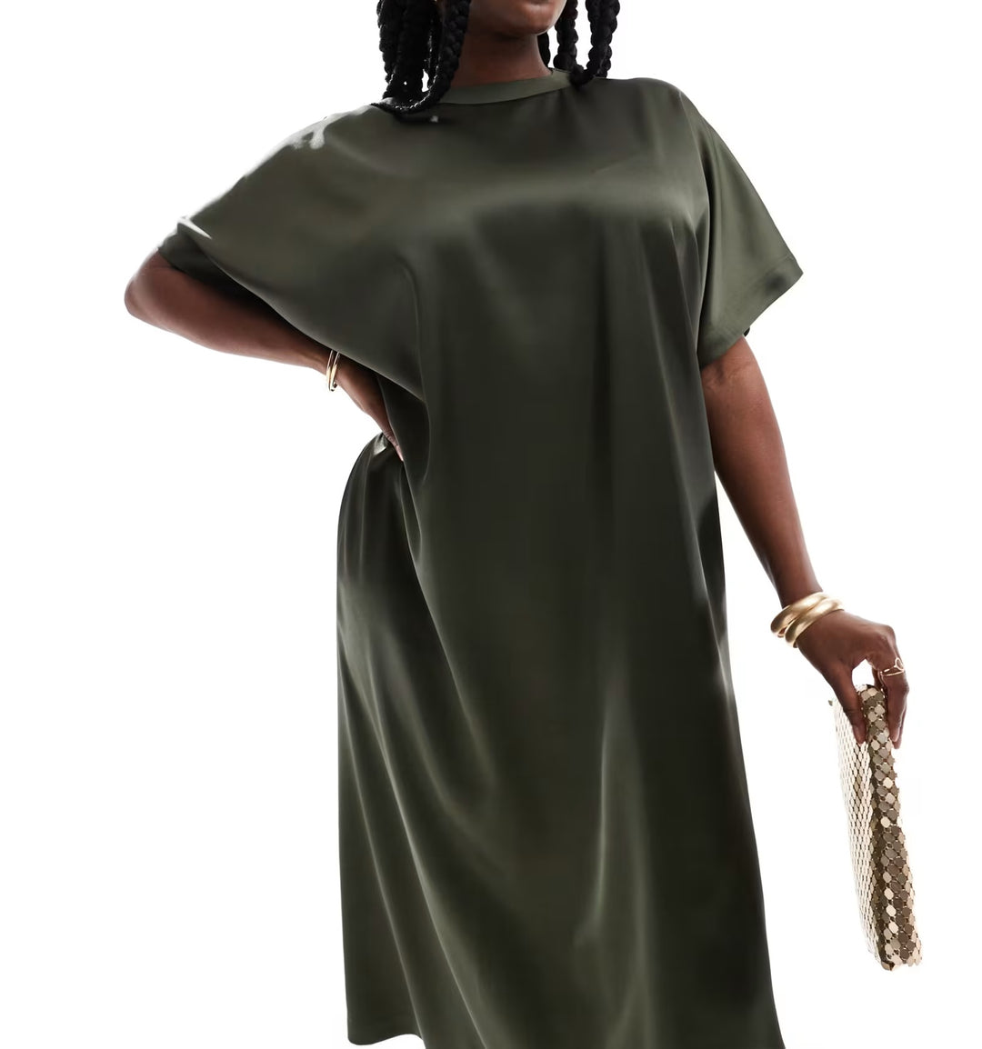 Rochie midi ASOS, verde
