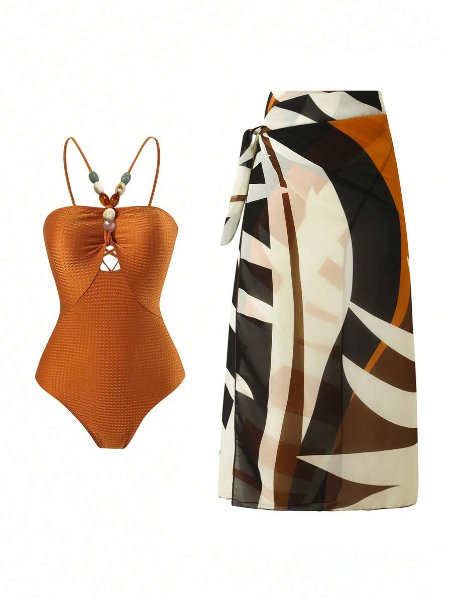 Set costum de baie SHEIN, mix culori
