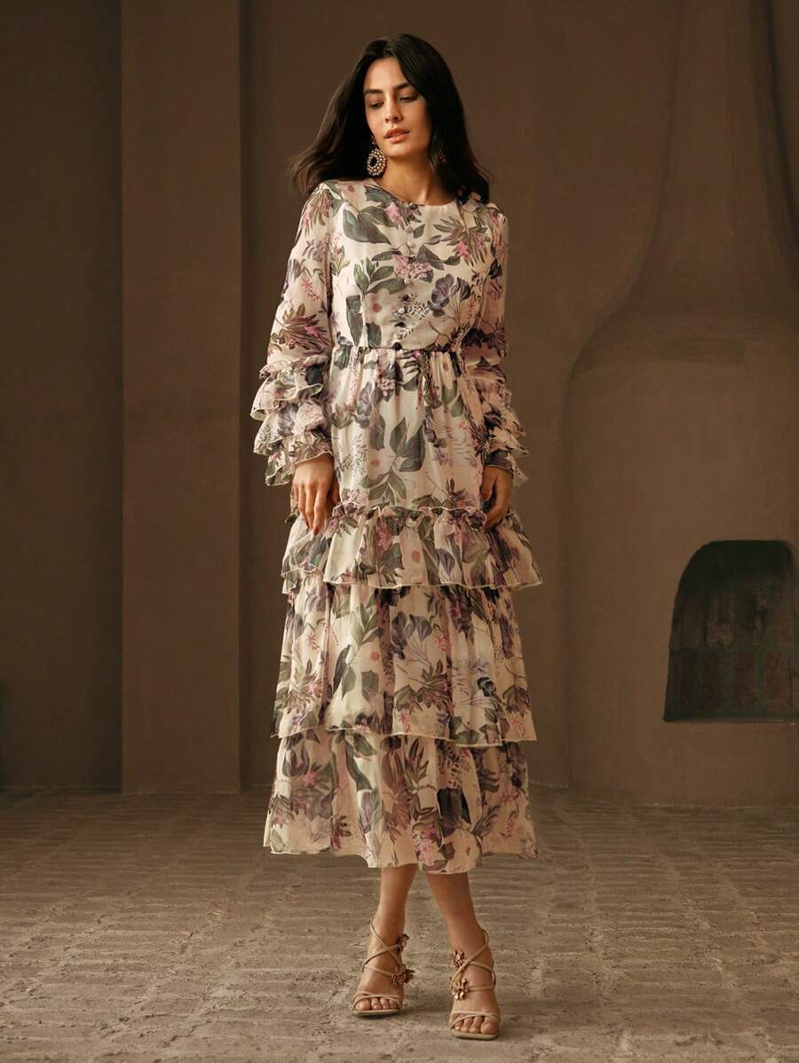 Rochie maxi SHEIN, mix culori