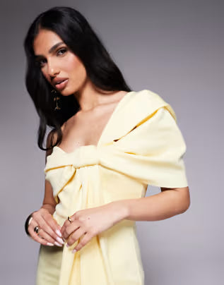Rochie midi ASOS, galben
