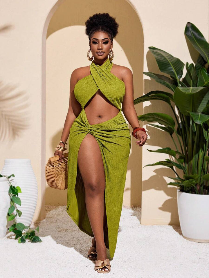 Rochie maxi SHEIN, verde
