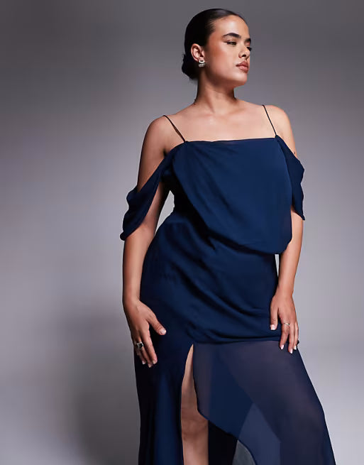 Rochie maxi ASOS, albastru