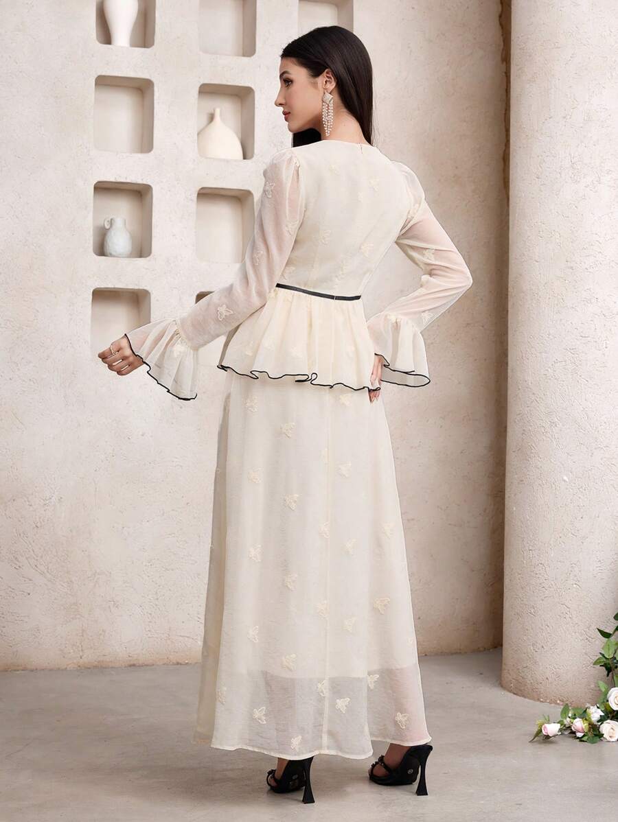 Rochie maxi SHEIN, crem