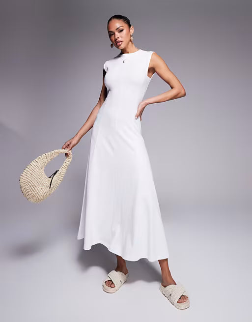 Rochie maxi ASOS, alb