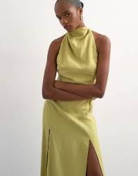 Rochie midi TOPSHOP, verde