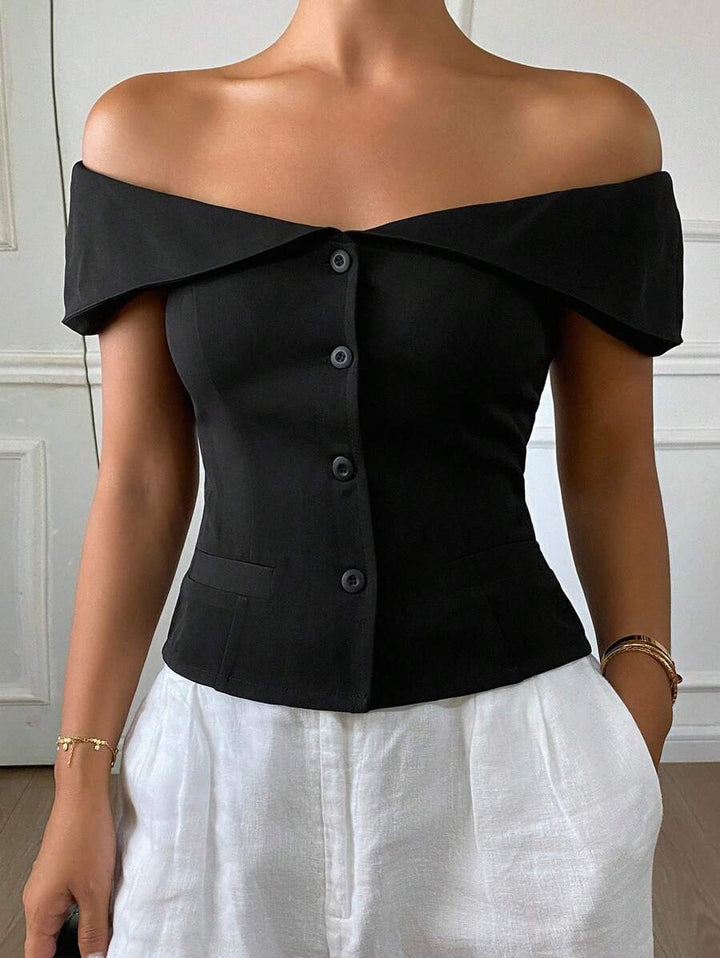 Top SHEIN, negru