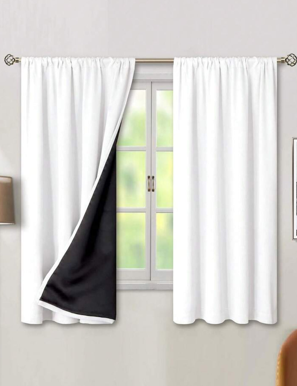 Draperie Shein, alb