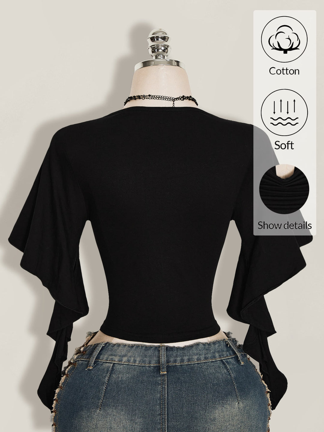 Top SHEIN, negru