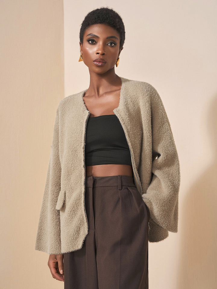 Cardigan SHEIN, kaki