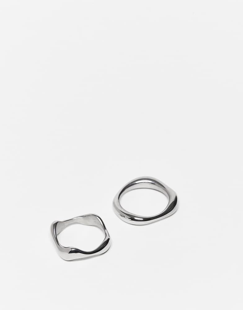ASOS gyűrű szett, ezüstszínű