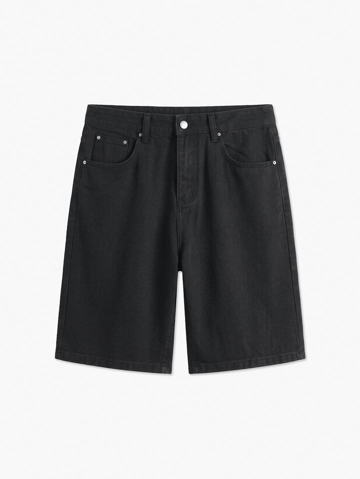 Pantaloni scurți de blugi SHEIN, negru