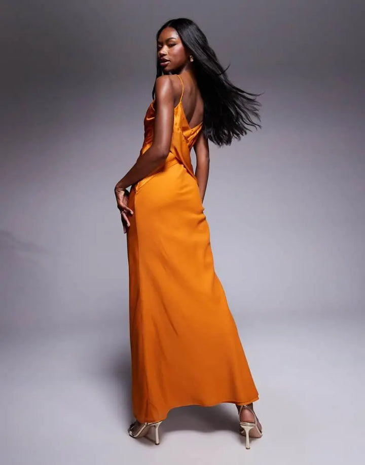 Rochie maxi ASOS, portocaliu