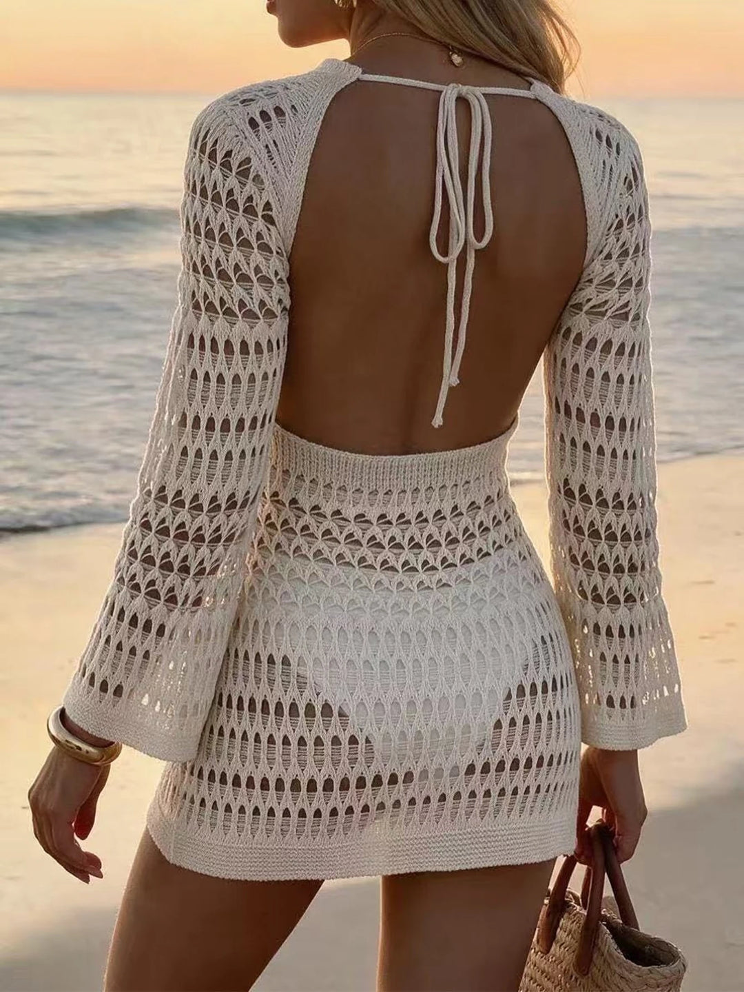 Rochie de plajă SHEIN, crem