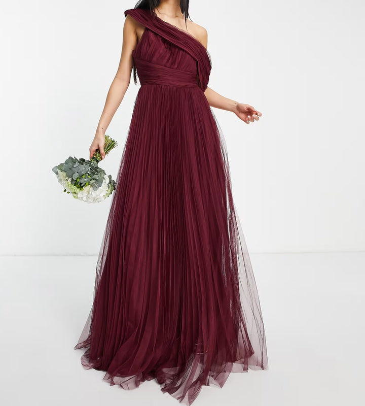 ASOS bordó maxi ruha