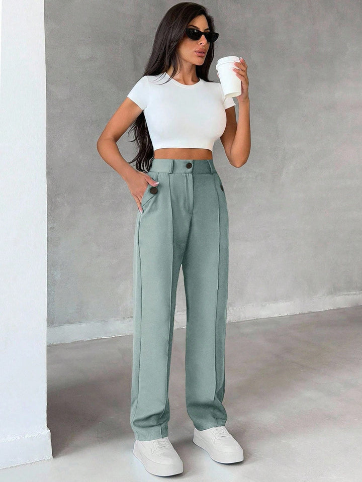 Pantaloni SHEIN, turcoaz