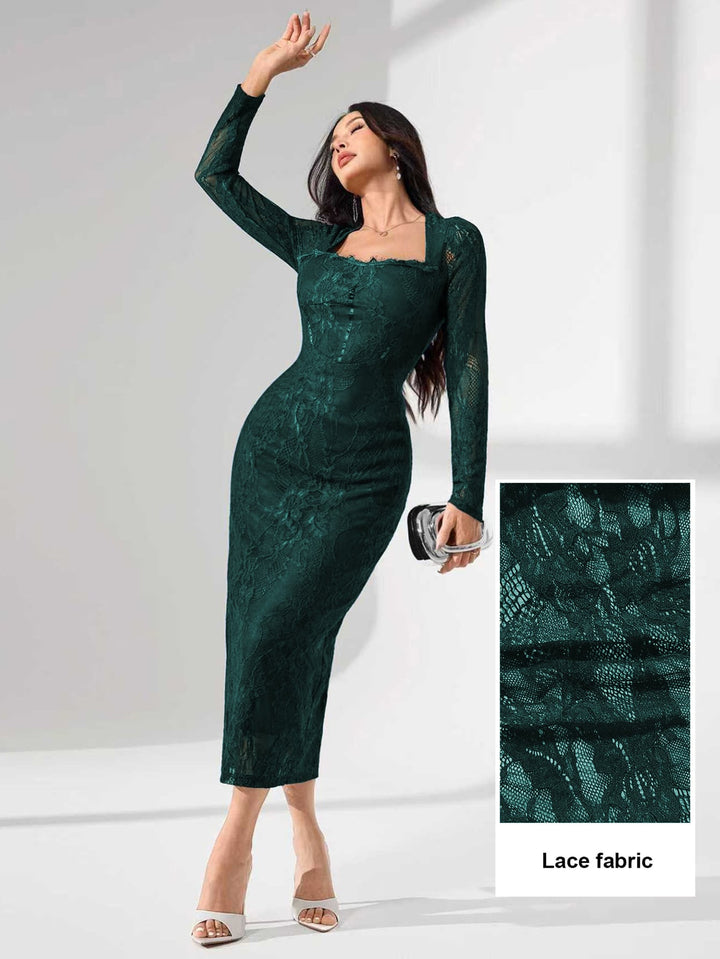 Rochie midi SHEIN, verde