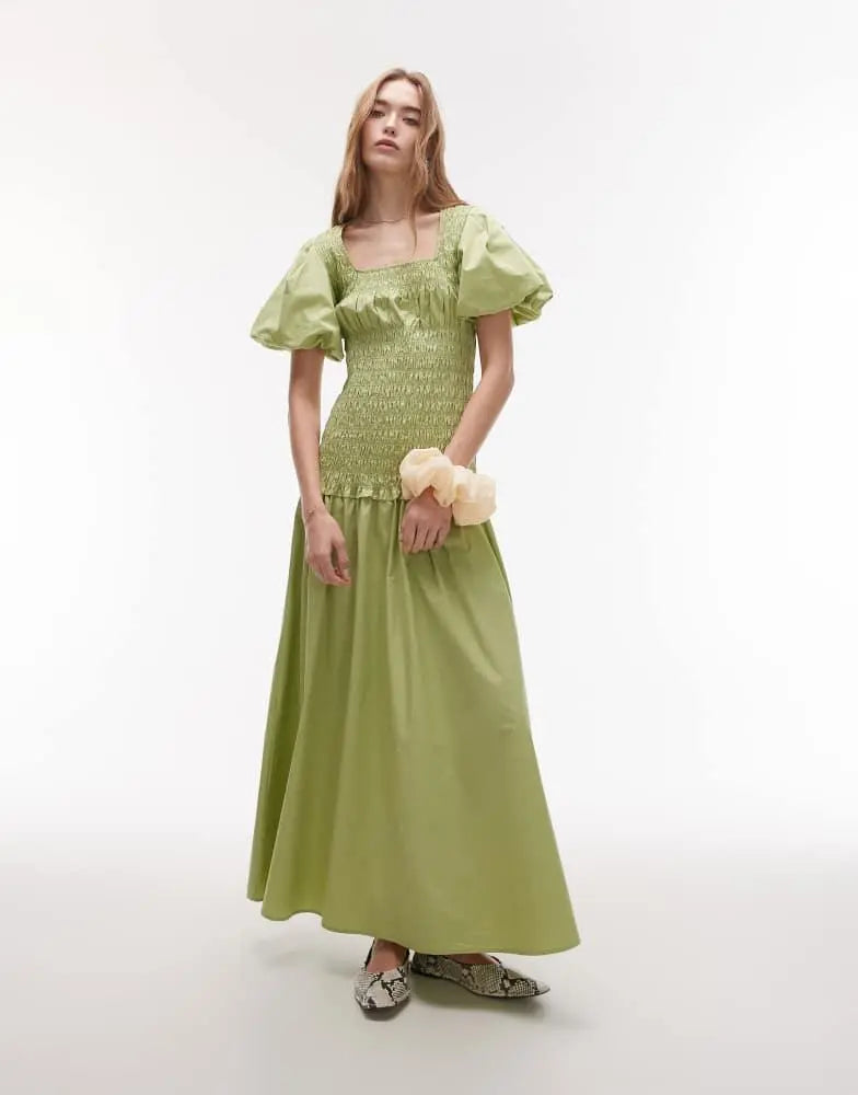 Rochie maxi ASOS, verde
