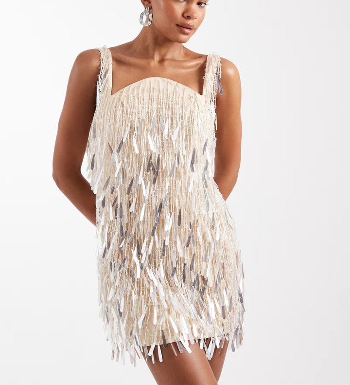 ASOS alkalmi ruha, krém színű