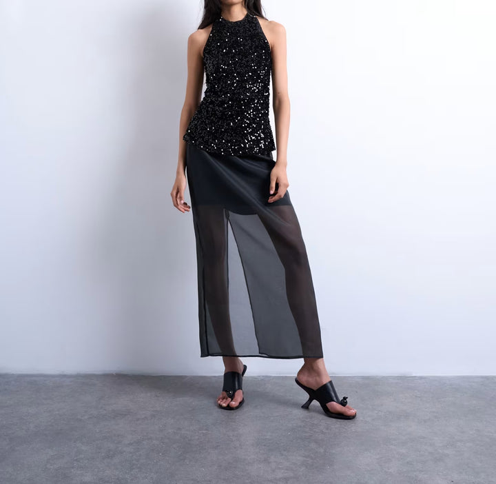 Top Topshop, negru