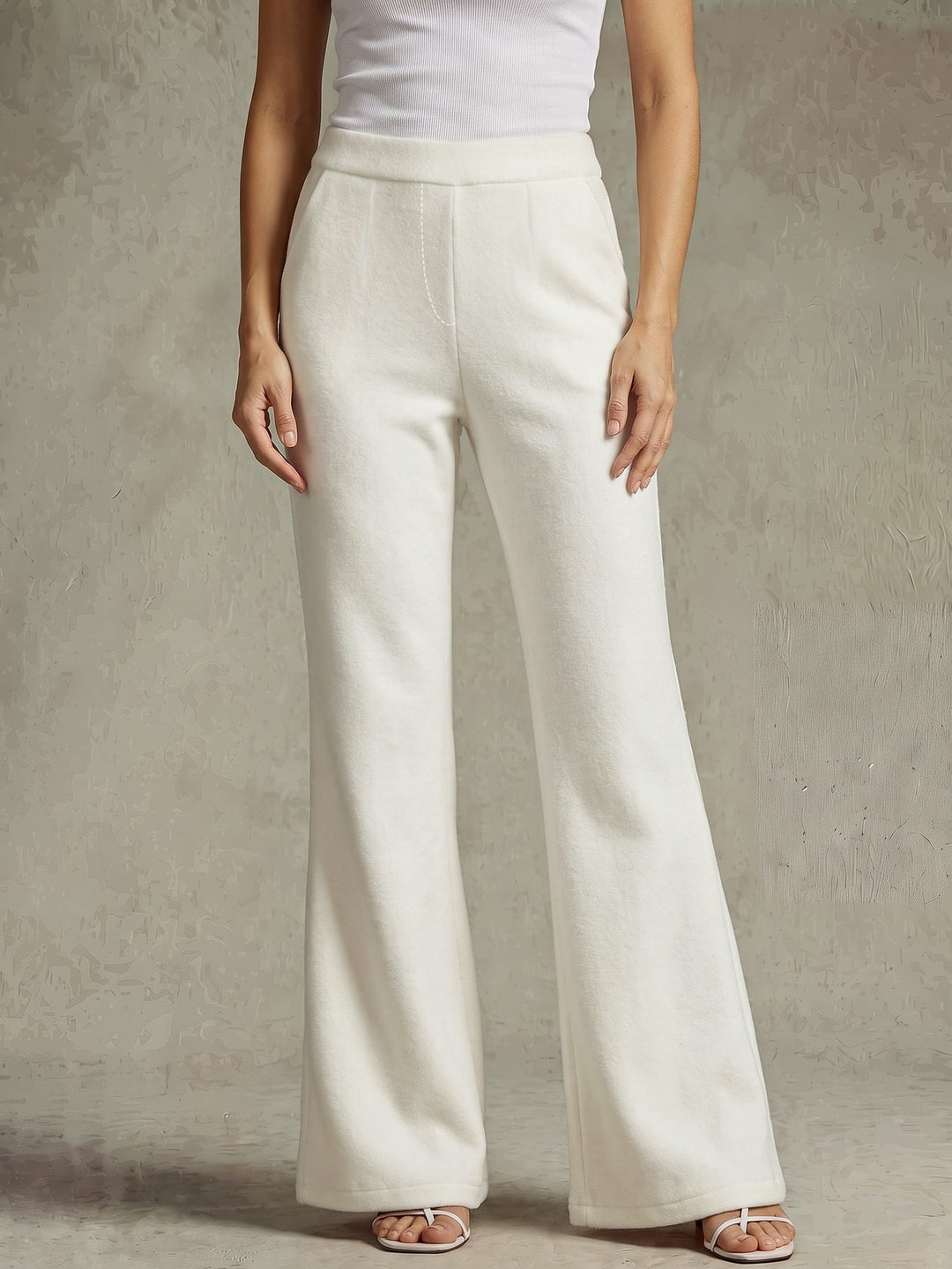 Pantaloni SHEIN, alb