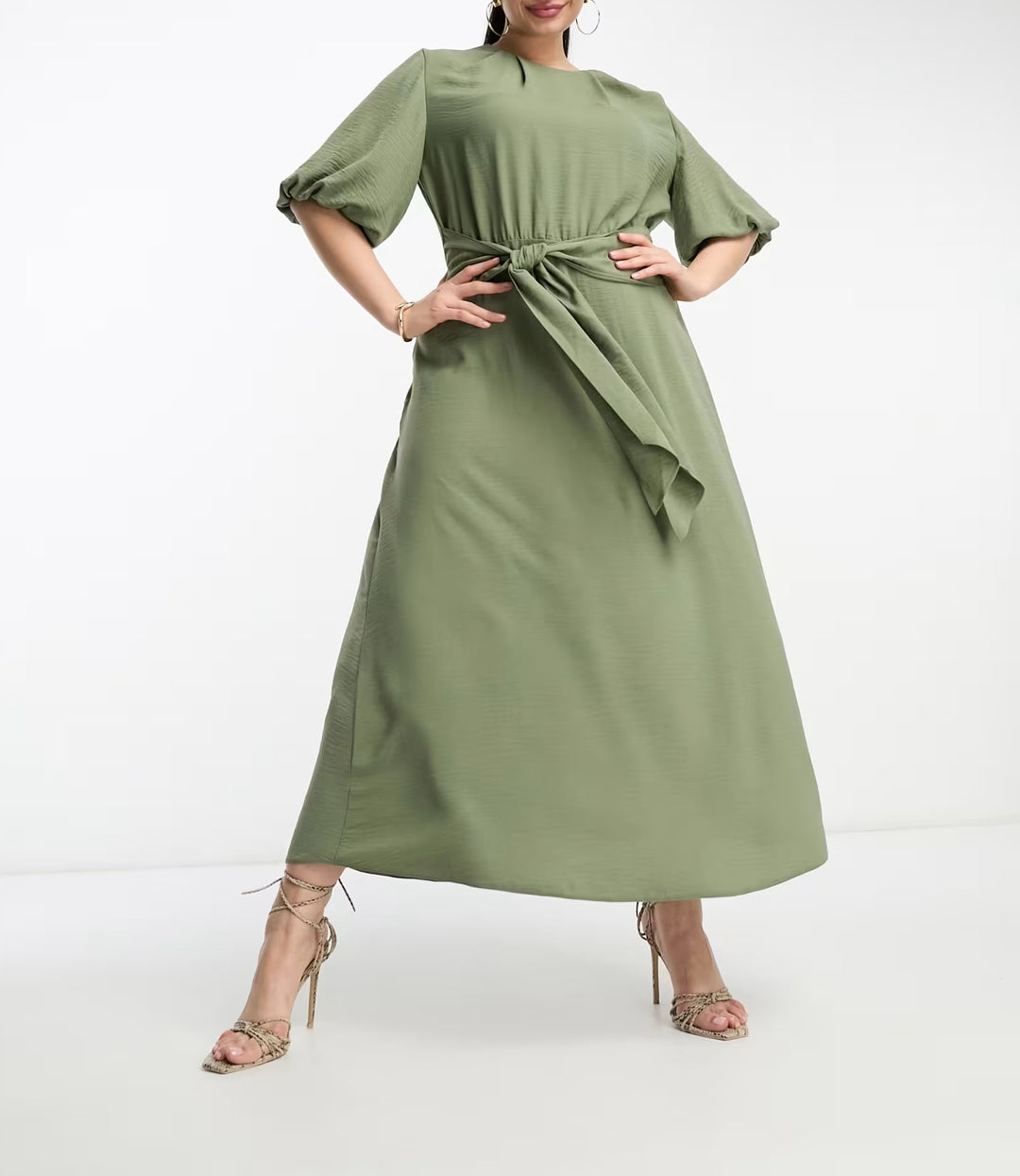 Rochie midi ASOS, verde