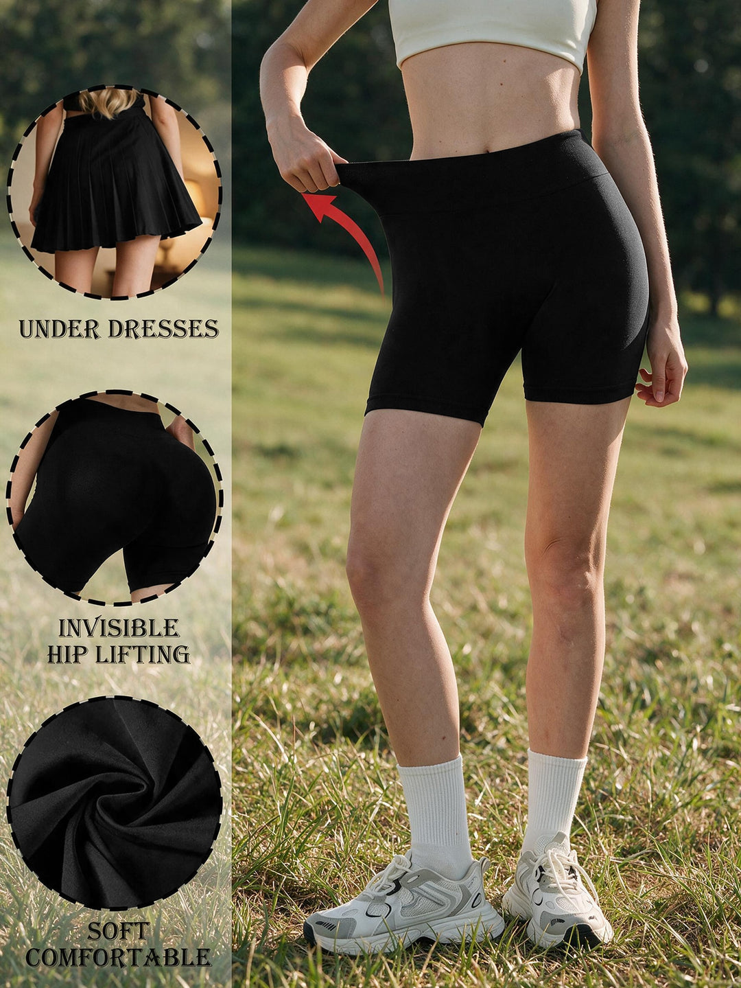 Pantaloni scurți SHEIN, negru