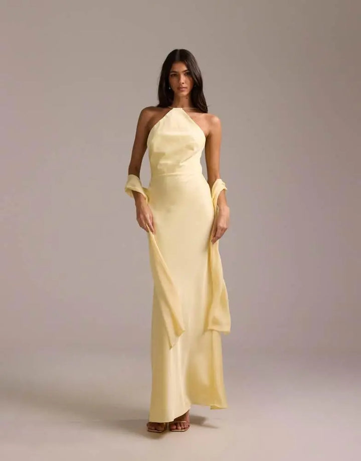 Rochie maxi ASOS, galben