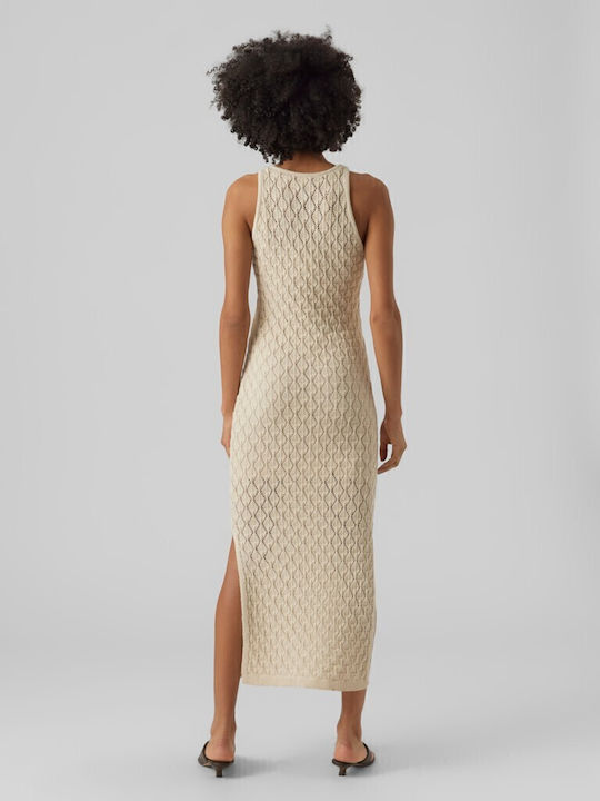 VERO MODA midi ruha, bézs