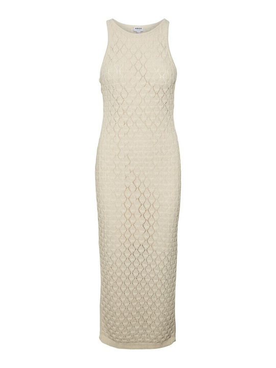 VERO MODA midi ruha, bézs