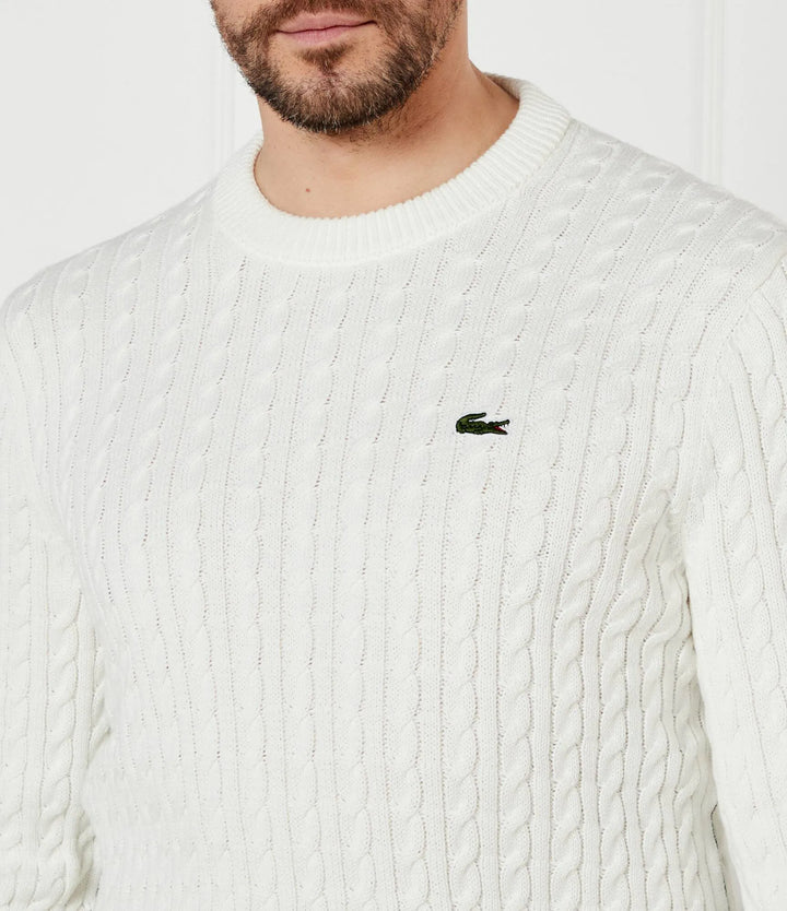 Pulover LACOSTE, alb
