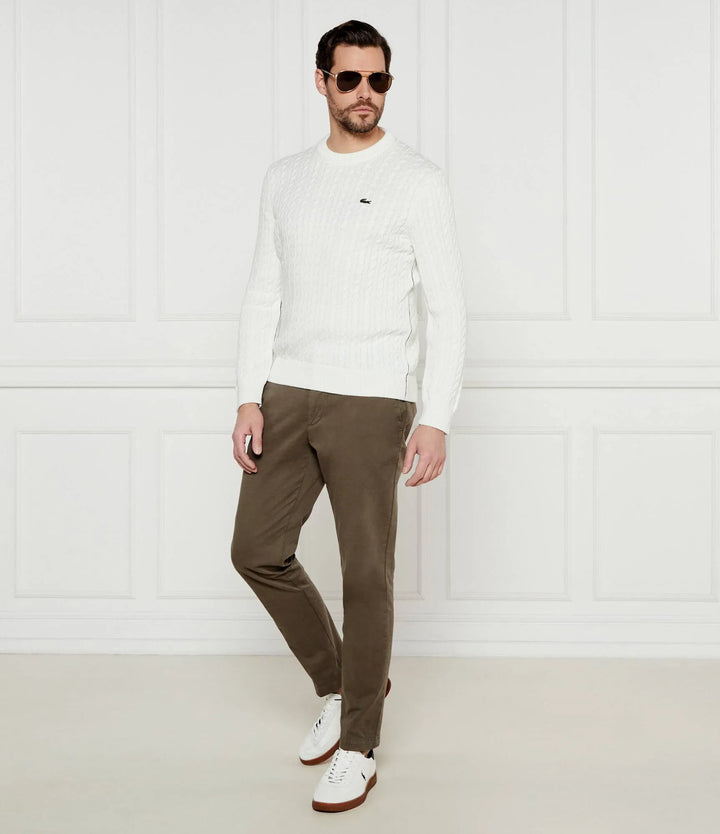 Pulover LACOSTE, alb