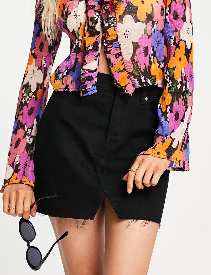 ASOS farmer mini szoknya, fekete