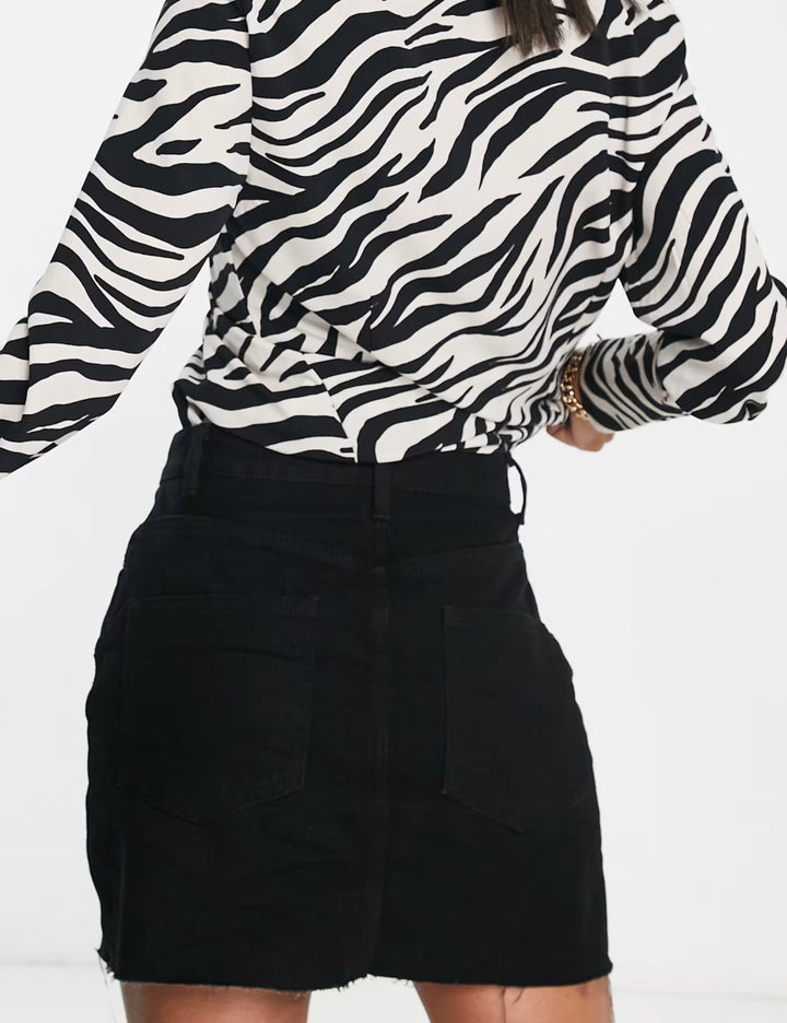 ASOS farmer mini szoknya, fekete