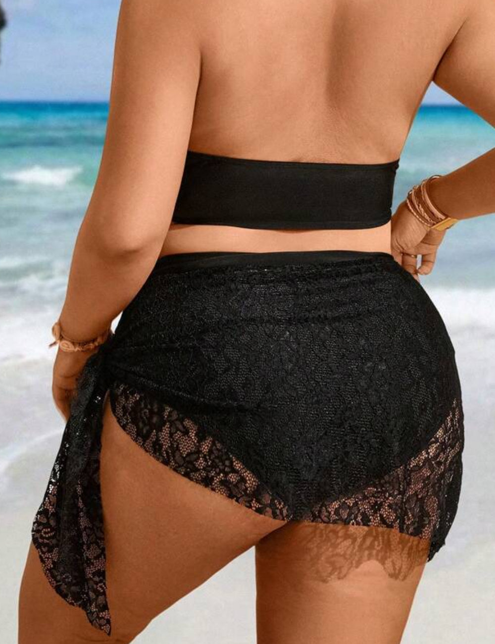 SHEIN strand mini szoknya, fekete
