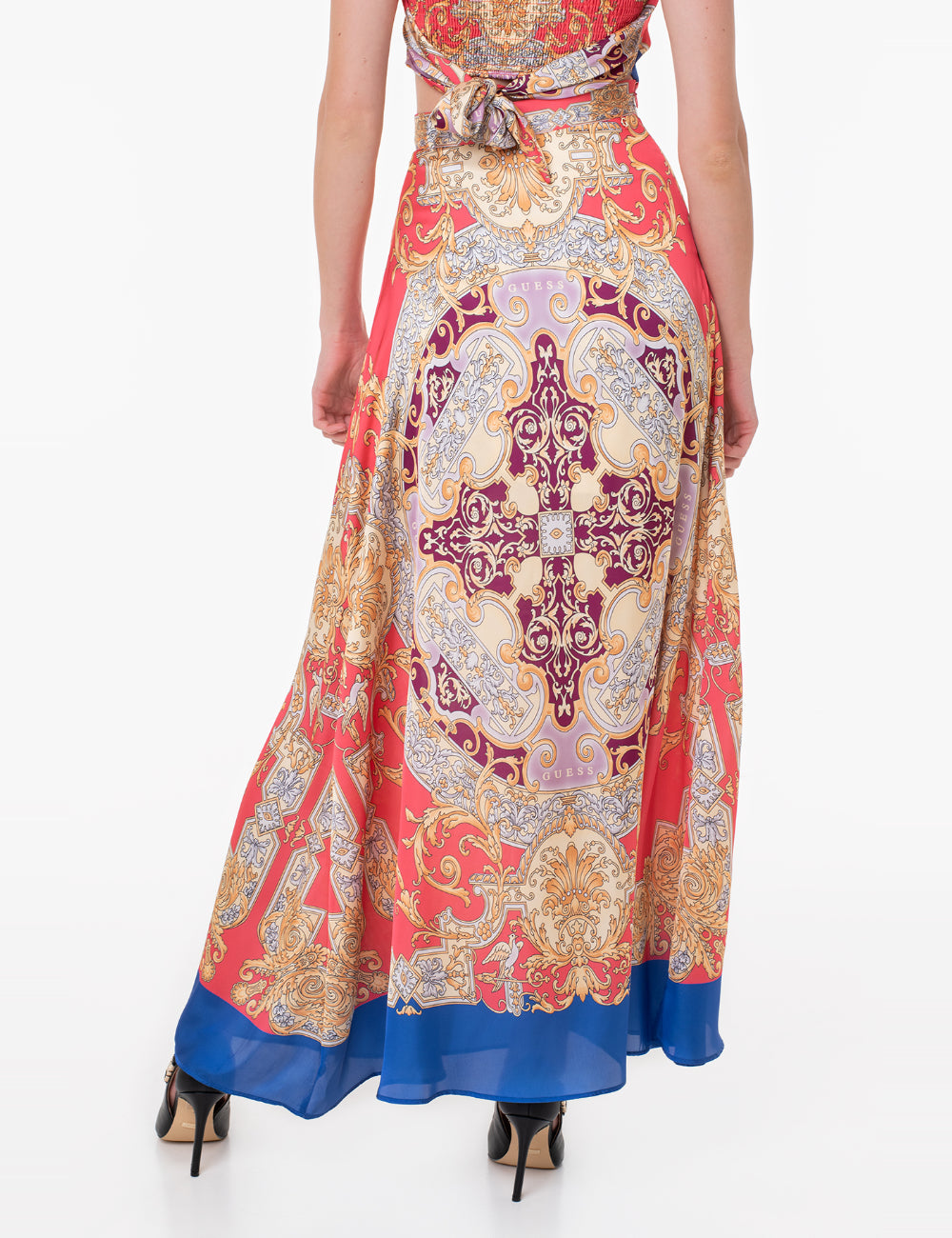 Fustă maxi GUESS, mix culori
